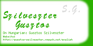 szilveszter gusztos business card